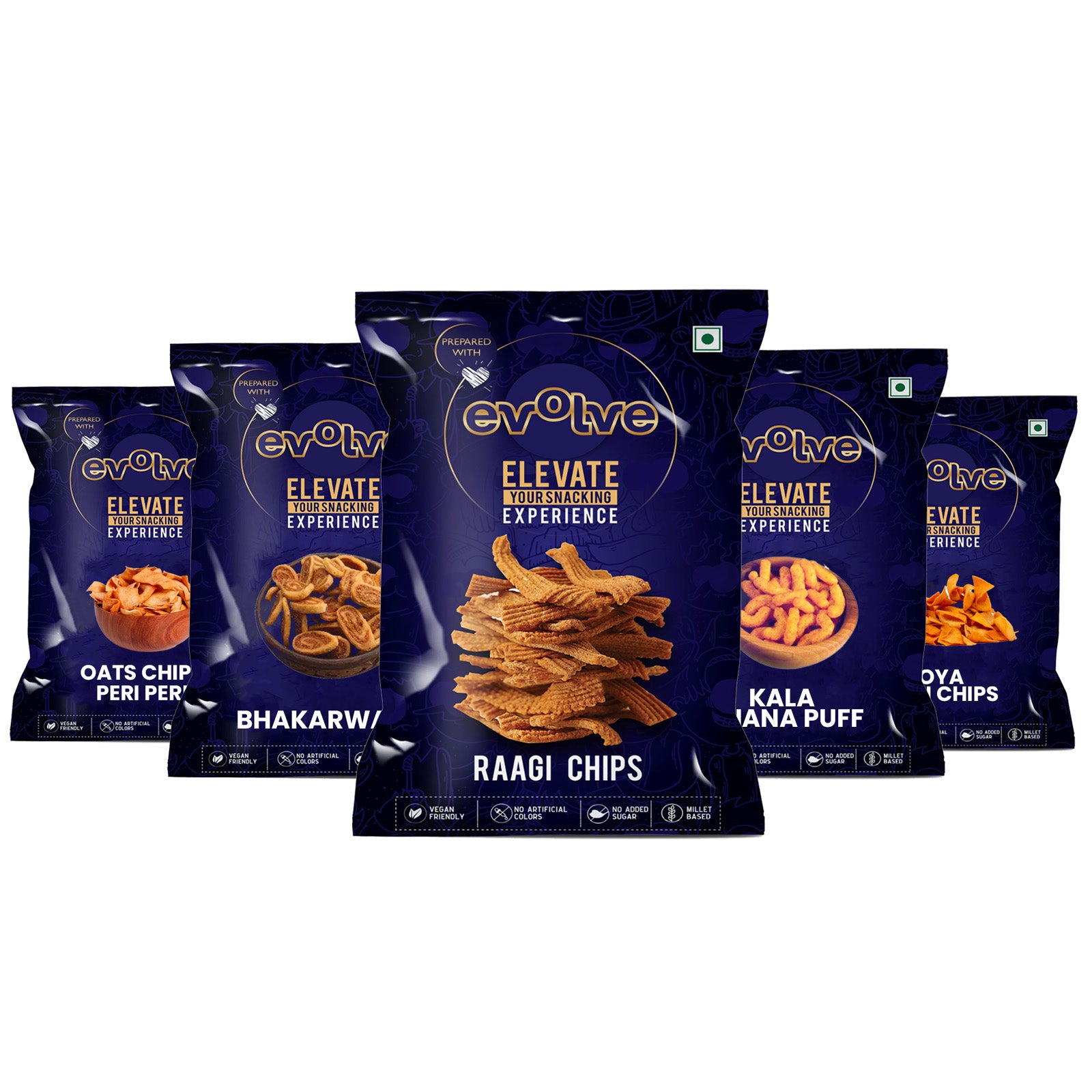 Best of Evolve Snacks- Pack of 5 Perfect for first timers.