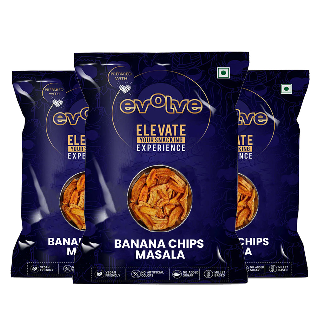 Banana chips pack of 3