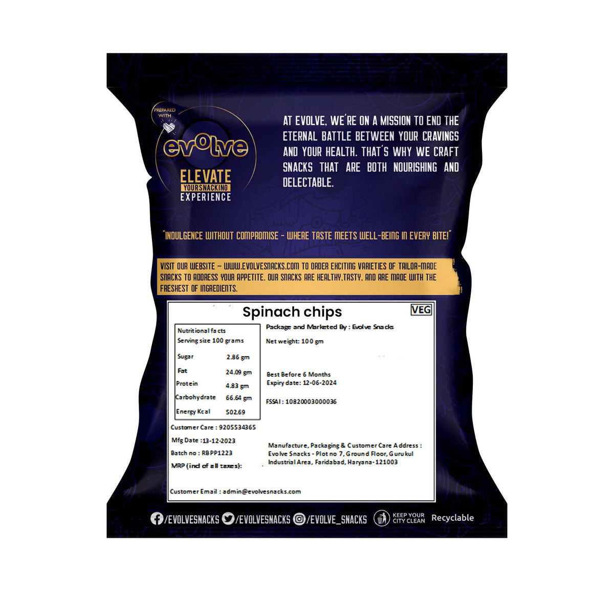 Evolve Snacks Spinach chips – Evolve Snacks