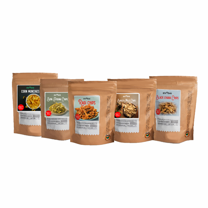 Evolve Low Calorie Snack Combo(Pack of 5)